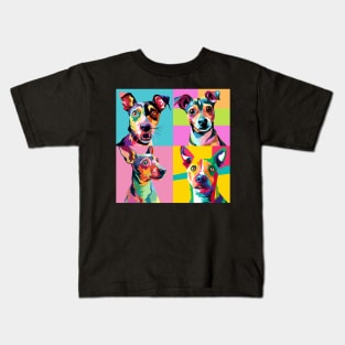 Rat Terrier Pop Art - Dog Lover Gifts Kids T-Shirt